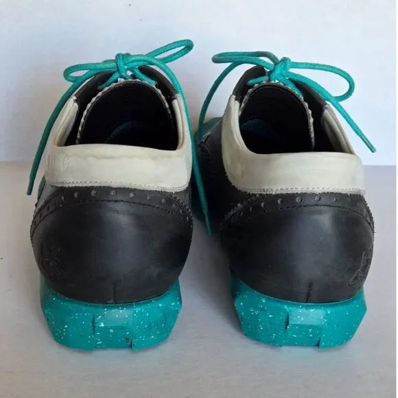 John Fluevog Orbit Teal Blue Wingtip Brogue Sneaker Shoes Sz 12 Retro-Futurism John Fluevog Orbit Teal Blue Wingtip Brogue Sneaker Shoes Sz  main image 4